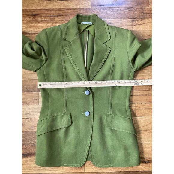 MaxMara Olive Green Blazer and Pants Set - Picture 10 of 15